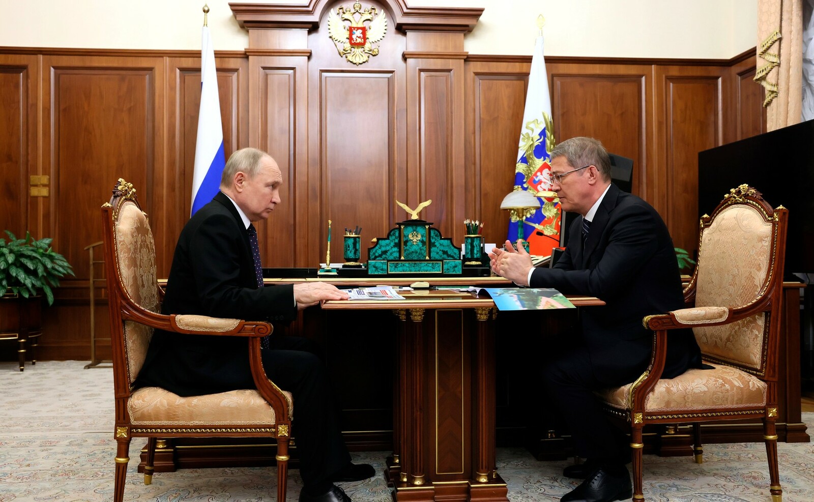 Президент провёл встречу с главой Республики Башкортостан Радием Хабировым